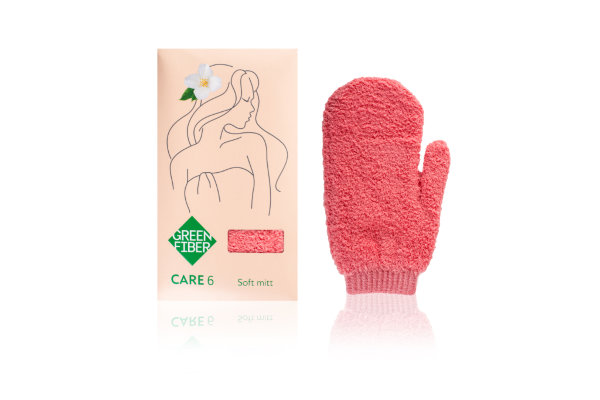 GREEN FIBER CARE 6, ВАРЕЖКА МЯГКАЯ КОРАЛЛОВАЯ