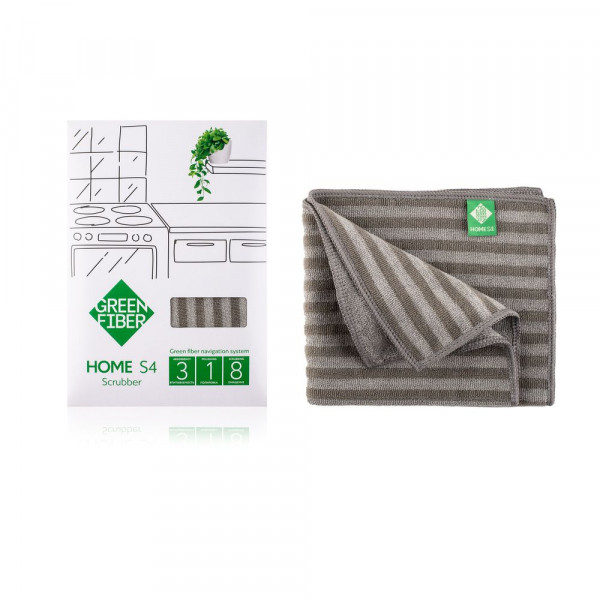 Скрабер Твист Green Fiber HOME S4, серый